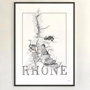 rhone wijnkaart poster