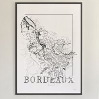 bordeaux wijnkaart poster