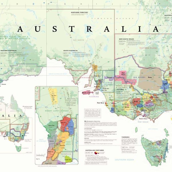 wijnkaart Australië plattegrond