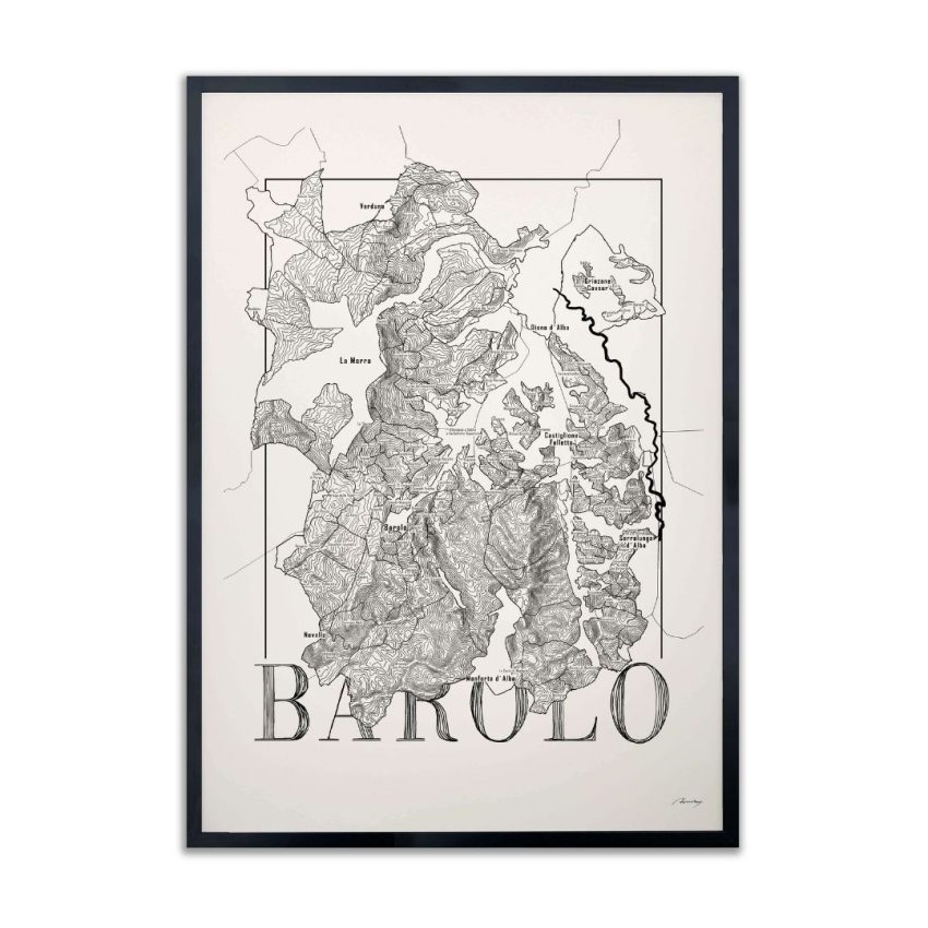 wijnkaart poster barolo