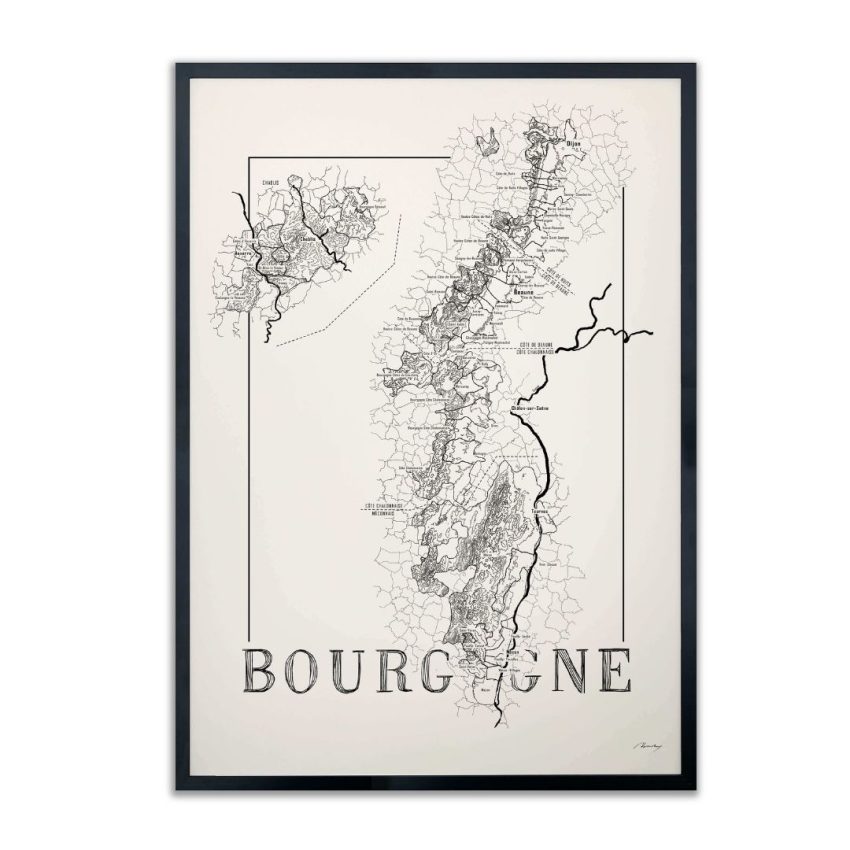 bourgogne poster wijn