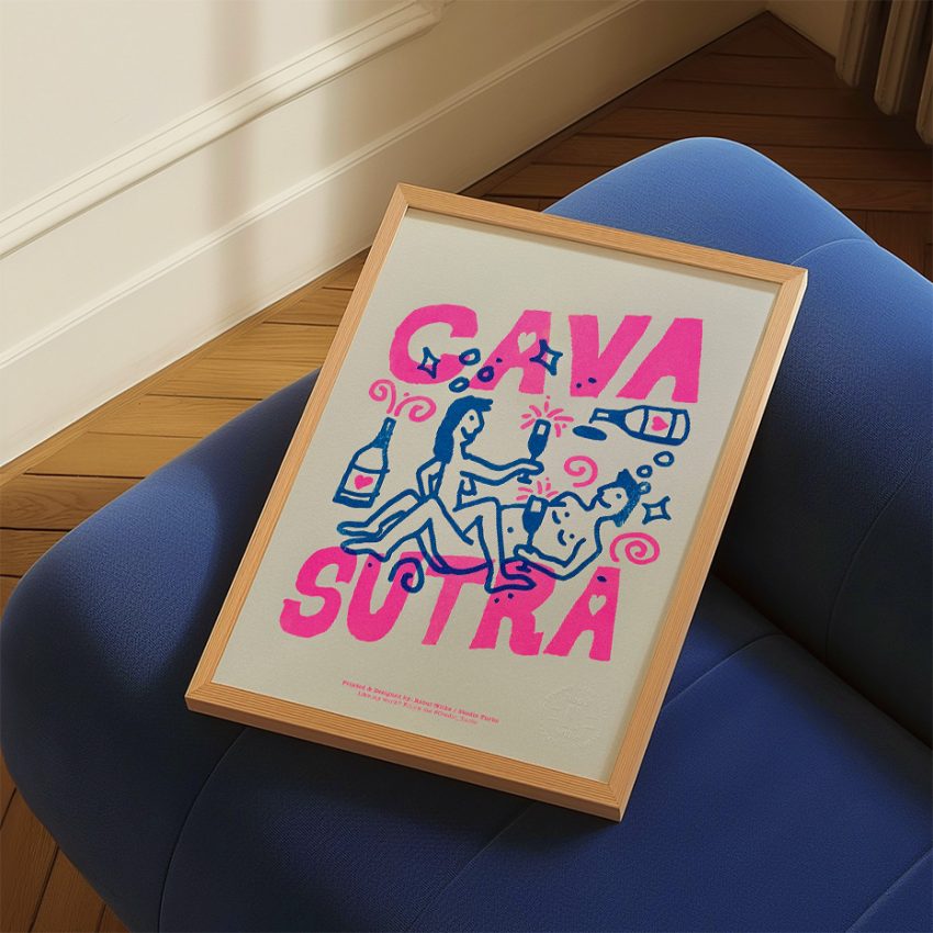 cava sutra poster wijnliefhebber origineel cadeau