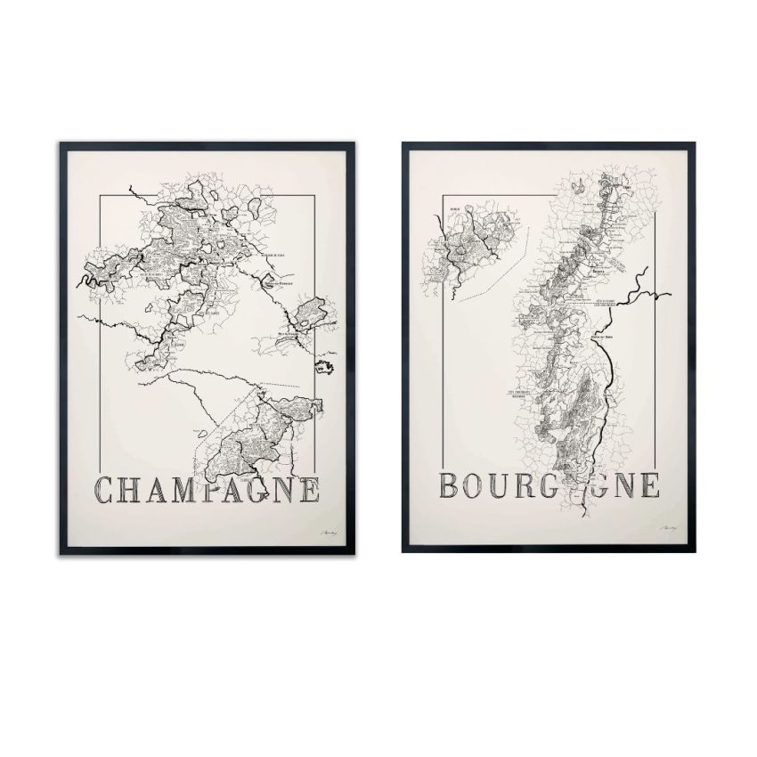 champagne bourgogne poster