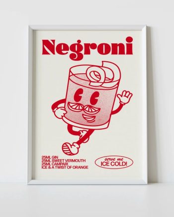 negroni poster aan de muur