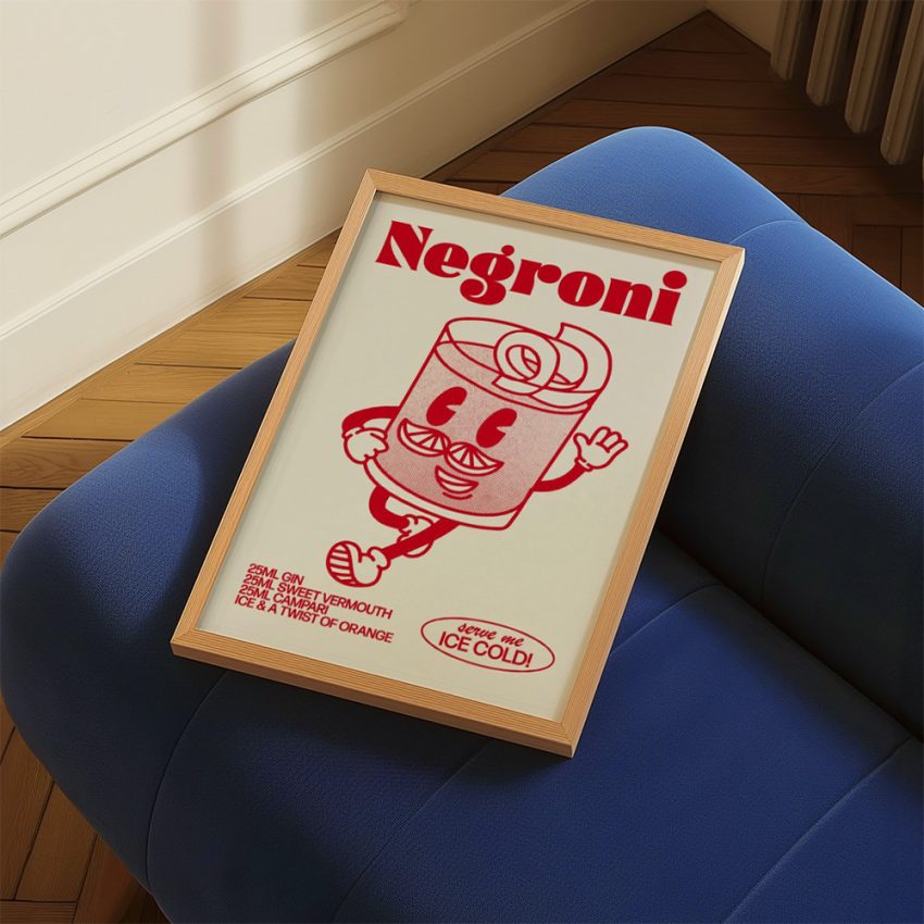 negroni poster in sfeer cocktail