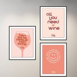 poster set wijn